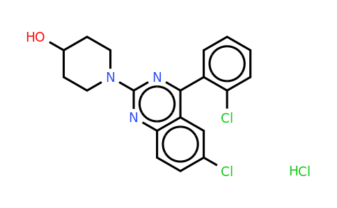 CAS 86892-32-2 | 4-Piperidinol, 1-(6-chloro-4-(2-chlorophenyl)-2-quinazolinyl)-, monohy drochloride
