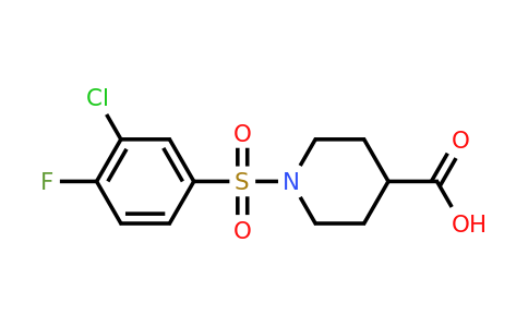 CAS 869472-74-2 | 1-(3-chloro-4-fluorobenzenesulfonyl)piperidine-4-carboxylic acid