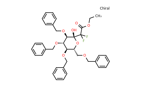 CAS 870650-02-5 | ethyl 2,2-difluoro-2-[(2R,3R,4S,5R,6R)-3,4,5-tribenzyloxy-6-(benzyloxymethyl)-2-hydroxy-tetrahydropyran-2-yl]acetate