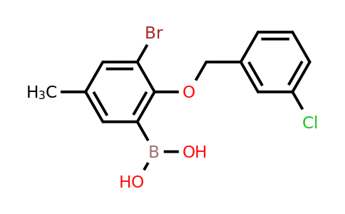 CAS 870778-83-9 | 3-Bromo-2-(3'-chlorobenzyloxy)-5-methylphenylboronic acid