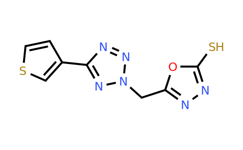 CAS 871497-66-4 | 5-{[5-(thiophen-3-yl)-2H-1,2,3,4-tetrazol-2-yl]methyl}-1,3,4-oxadiazole-2-thiol