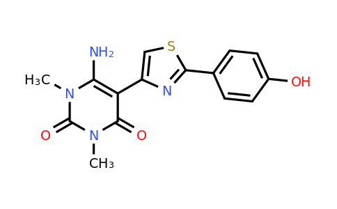 CAS 871548-23-1 | 6-amino-5-[2-(4-hydroxyphenyl)-1,3-thiazol-4-yl]-1,3-dimethyl-1,2,3,4-tetrahydropyrimidine-2,4-dione