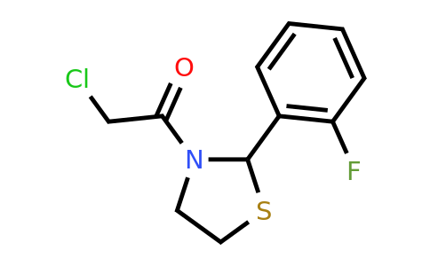 CAS 871673-14-2 | 2-chloro-1-[2-(2-fluorophenyl)-1,3-thiazolidin-3-yl]ethan-1-one
