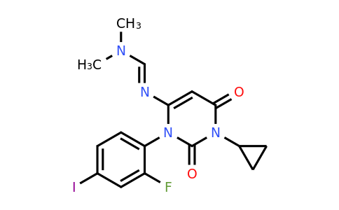 CAS 871700-30-0 | (E)-N'-(1-Cyclopropyl-3-(2-fluoro-4-iodophenyl)-2,6-dioxo-1,2,3,6-tetrahydropyrimidin-4-yl)-N,N-dimethylformimidamide