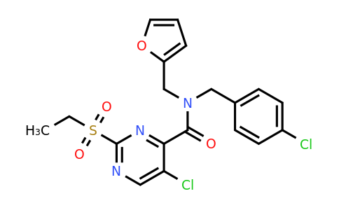CAS 873080-25-2 | 5-Chloro-N-(4-chlorobenzyl)-2-(ethylsulfonyl)-N-(furan-2-ylmethyl)pyrimidine-4-carboxamide