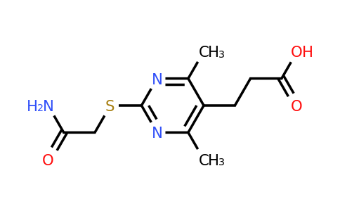 CAS 873208-65-2 | 3-{2-[(carbamoylmethyl)sulfanyl]-4,6-dimethylpyrimidin-5-yl}propanoic acid