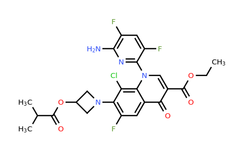 CAS 875712-90-6 | ethyl 1-(6-amino-3,5-difluoropyridin-2-yl)-8-chloro-6-fluoro-7-{3-[(2-methylpropanoyl)oxy]azetidin-1-yl}-4-oxo-1,4-dihydroquinoline-3-carboxylate