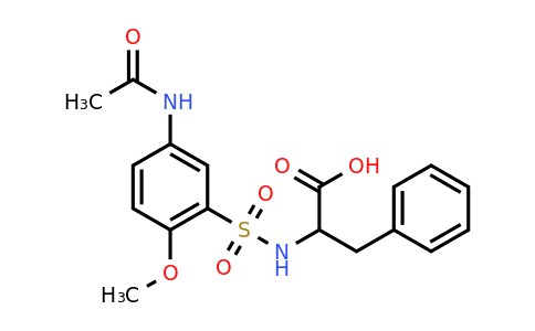 CAS 87670-83-5 | 2-(5-acetamido-2-methoxybenzenesulfonamido)-3-phenylpropanoic acid