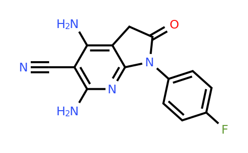 CAS 878466-56-9 | 4,6-diamino-1-(4-fluorophenyl)-2-oxo-1H,2H,3H-pyrrolo[2,3-b]pyridine-5-carbonitrile