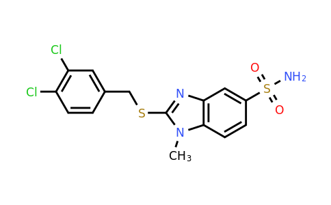CAS 878620-41-8 | 2-{[(3,4-dichlorophenyl)methyl]sulfanyl}-1-methyl-1H-1,3-benzodiazole-5-sulfonamide