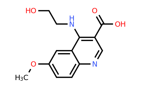 CAS 878691-40-8 | 4-((2-Hydroxyethyl)amino)-6-methoxyquinoline-3-carboxylic acid