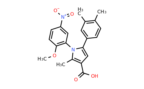 CAS 881041-27-6 | 5-(3,4-Dimethylphenyl)-1-(2-methoxy-5-nitrophenyl)-2-methyl-1H-pyrrole-3-carboxylic acid