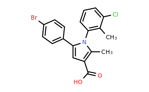 CAS 881041-60-7 | 5-(4-Bromophenyl)-1-(3-chloro-2-methylphenyl)-2-methyl-1H-pyrrole-3-carboxylic acid