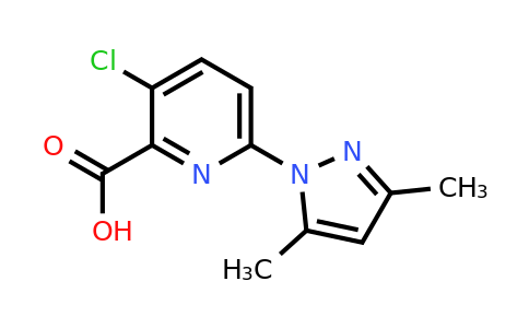 CAS 882223-35-0 | 3-chloro-6-(3,5-dimethyl-1H-pyrazol-1-yl)pyridine-2-carboxylic acid