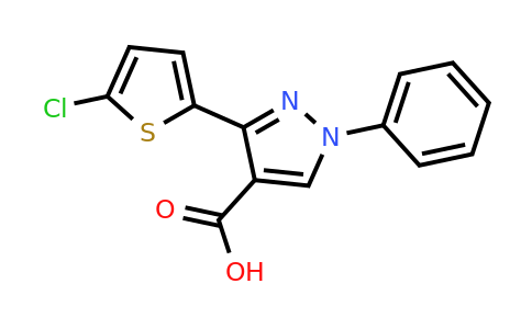 CAS 882228-95-7 | 3-(5-Chlorothiophen-2-yl)-1-phenyl-1H-pyrazole-4-carboxylic acid