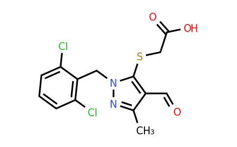 CAS 882229-32-5 | 2-({1-[(2,6-dichlorophenyl)methyl]-4-formyl-3-methyl-1H-pyrazol-5-yl}sulfanyl)acetic acid
