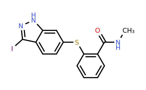 CAS 885126-34-1 | 2-[(3-iodo-1H-indazol-6-yl)sulfanyl]-N-methylbenzamide