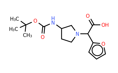 CAS 885276-37-9 | (3-Boc-amino-pyrrolidin-1-yl)-furan-2-yl-acetic acid