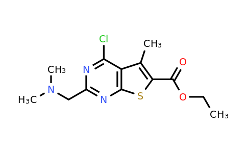 CAS 885459-54-1 | ethyl 4-chloro-2-[(dimethylamino)methyl]-5-methylthieno[2,3-d]pyrimidine-6-carboxylate
