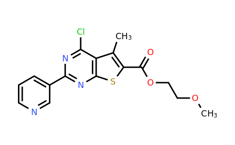 CAS 885459-58-5 | 2-methoxyethyl 4-chloro-5-methyl-2-(pyridin-3-yl)thieno[2,3-d]pyrimidine-6-carboxylate