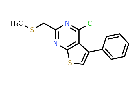 CAS 885460-18-4 | 4-chloro-2-[(methylsulfanyl)methyl]-5-phenylthieno[2,3-d]pyrimidine