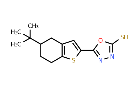 CAS 885460-60-6 | 5-(5-tert-butyl-4,5,6,7-tetrahydro-1-benzothiophen-2-yl)-1,3,4-oxadiazole-2-thiol