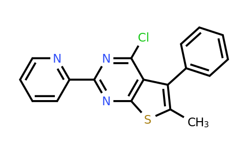 CAS 885460-88-8 | 2-{4-chloro-6-methyl-5-phenylthieno[2,3-d]pyrimidin-2-yl}pyridine