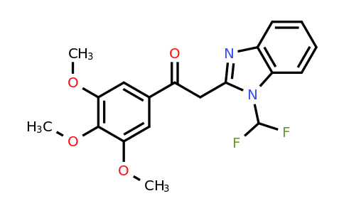 CAS 885524-53-8 | 2-[1-(difluoromethyl)-1H-1,3-benzodiazol-2-yl]-1-(3,4,5-trimethoxyphenyl)ethan-1-one