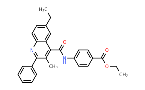 CAS 885566-53-0 | Ethyl 4-(6-ethyl-3-methyl-2-phenylquinoline-4-carboxamido)benzoate