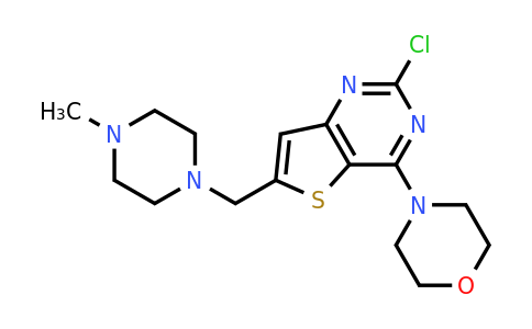 CAS 885618-54-2 | 4-(2-Chloro-6-((4-methylpiperazin-1-yl)methyl)thieno[3,2-d]pyrimidin-4-yl)morpholine