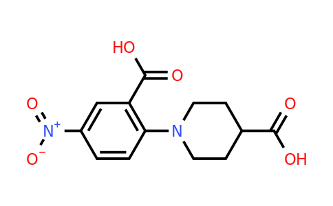 CAS 886360-81-2 | 1-(2-Carboxy-4-nitrophenyl)-4-piperidinecarboxylic acid