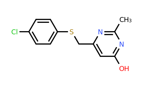 CAS 886361-45-1 | 6-(((4-Chlorophenyl)thio)methyl)-2-methylpyrimidin-4-ol