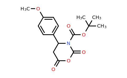 CAS 886362-61-4 | tert-Butyl 4-(4-methoxyphenyl)-2,6-dioxo-1,3-oxazinane-3-carboxylate