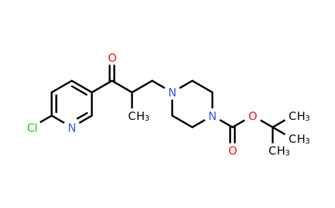 CAS 886365-66-8 | 1-(6-Chloro-pyridin-3-YL)-2-methyl-3-(4-BOC-piperazin-1-YL)-propan-1-one