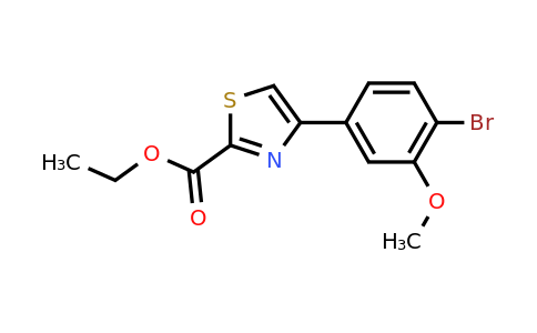 CAS 886366-69-4 | 4-(4-Bromo-3-methoxy-phenyl)-thiazole-2-carboxylic acid ethyl ester