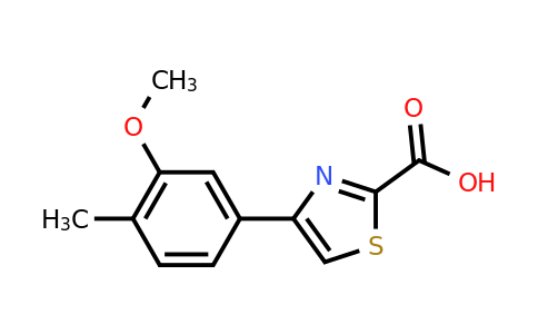 CAS 886367-20-0 | 4-(3-Methoxy-4-methyl-phenyl)-thiazole-2-carboxylic acid