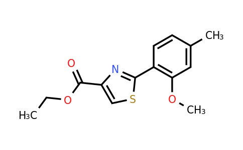 CAS 886368-30-5 | 2-(2-Methoxy-4-methyl-phenyl)-thiazole-4-carboxylic acid ethyl ester