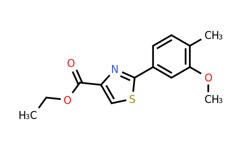 CAS 886368-34-9 | 2-(3-Methoxy-4-methyl-phenyl)-thiazole-4-carboxylic acid ethyl ester