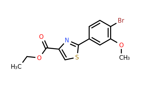 CAS 886368-38-3 | 2-(4-Bromo-3-methoxy-phenyl)-thiazole-4-carboxylic acid ethyl ester
