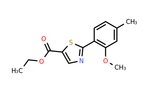 CAS 886369-57-9 | 2-(2-Methoxy-4-methyl-phenyl)-thiazole-5-carboxylic acid ethyl ester