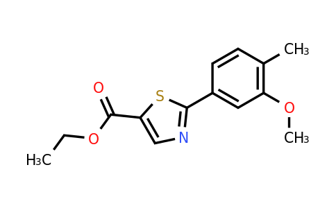 CAS 886369-61-5 | 2-(3-Methoxy-4-methyl-phenyl)-thiazole-5-carboxylic acid ethyl ester
