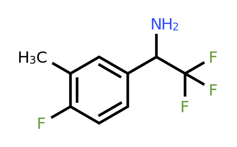 CAS 886370-15-6 | 2,2,2-Trifluoro-1-(4-fluoro-3-methyl-phenyl)-ethylamine
