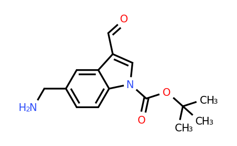 CAS 887576-59-2 | Tert-butyl 5-(aminomethyl)-3-formyl-1H-indole-1-carboxylate