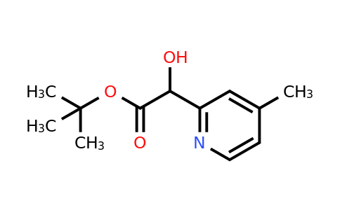 CAS 887581-14-8 | 4-Methyl-2-pyridineglycolic acid tert-butyl ester