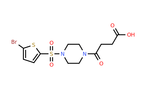 CAS 888111-57-7 | 4-{4-[(5-bromothiophen-2-yl)sulfonyl]piperazin-1-yl}-4-oxobutanoic acid