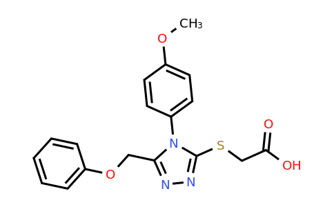 CAS 893725-85-4 | 2-{[4-(4-methoxyphenyl)-5-(phenoxymethyl)-4H-1,2,4-triazol-3-yl]sulfanyl}acetic acid