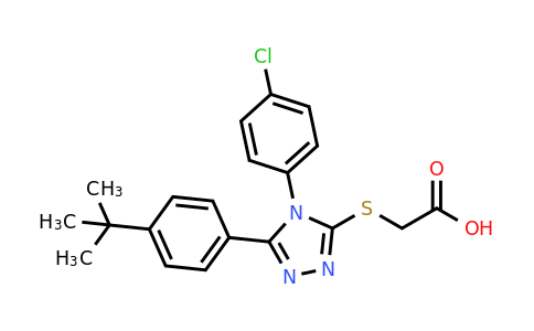 CAS 893727-59-8 | 2-{[5-(4-tert-butylphenyl)-4-(4-chlorophenyl)-4H-1,2,4-triazol-3-yl]sulfanyl}acetic acid
