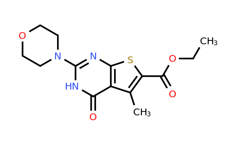 CAS 893801-23-5 | Ethyl 5-methyl-2-(morpholin-4-yl)-4-oxo-3H,4H-thieno[2,3-d]pyrimidine-6-carboxylate