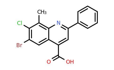 CAS 894552-27-3 | 6-Bromo-7-chloro-8-methyl-2-phenylquinoline-4-carboxylic acid