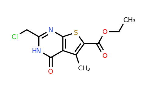 CAS 89567-06-6 | ethyl 2-(chloromethyl)-5-methyl-4-oxo-3H,4H-thieno[2,3-d]pyrimidine-6-carboxylate
